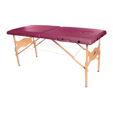 Fabrication Enterprises Economy Massage Table, Burgundy Upholstery, 73"L x 28"W x 23"- 33"H 15-3731BUR
